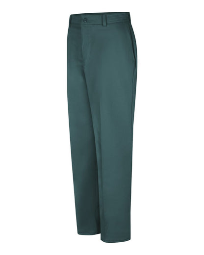 Red Kap Men's Wrinkle-Resistant Cotton Work Pants PC20 #color_Spruce Green - Unhemmed
