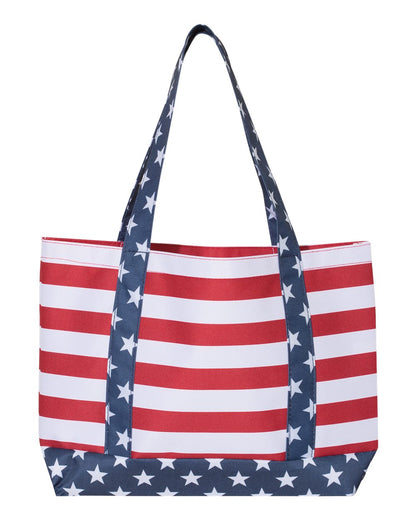 OAD Americana Beach Tote OAD5052 #color_Red/ White/ Blue