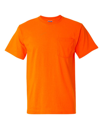 JERZEES Unisex Dri-Power® 50/50 Pocket T-Shirt 29MPR #color_Safety Orange