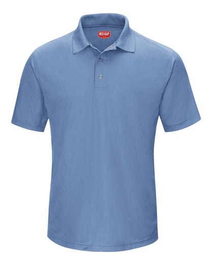 Red Kap Men's Performance Knit Gripper-Front Polo SK74 #color_Medium Blue