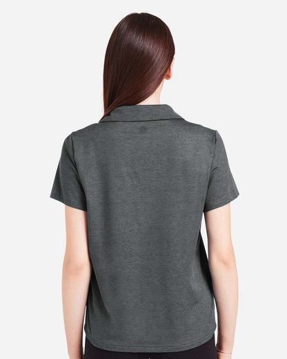 Glyder Women's Fairway Marbled Jersey Polo PDP7058 #colormdl_Carbon