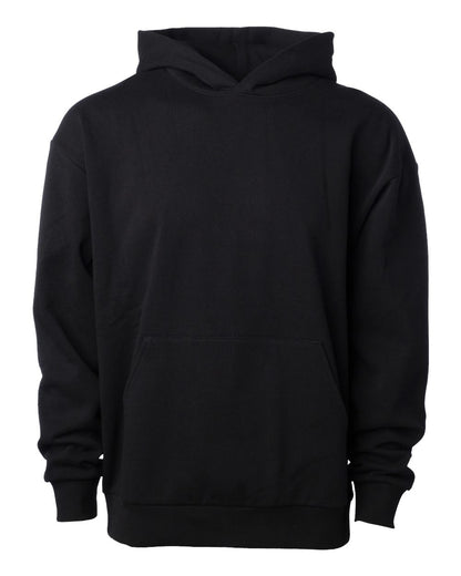 Independent Trading Co. Unisex Boulevard Heavyweight Hooded Sweatshirt IND330BLV #color_Black