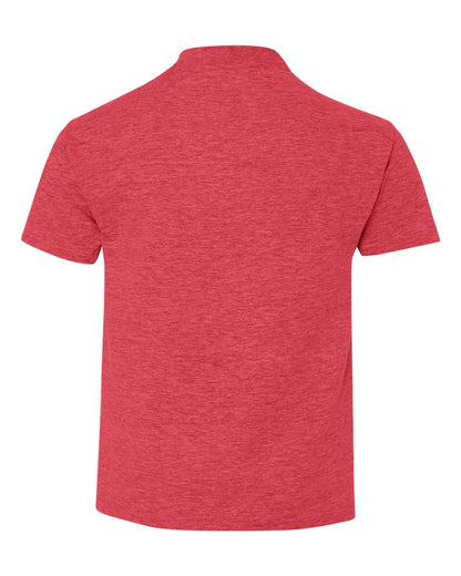 Hanes Youth Perfect-T T-Shirt 498Y #color_Heather Red