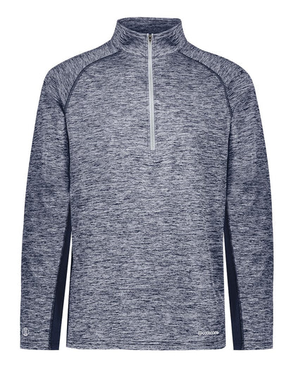 Holloway Men's Electrify CoolCore® Quarter-Zip Pullover 222574 #color_Navy Heather