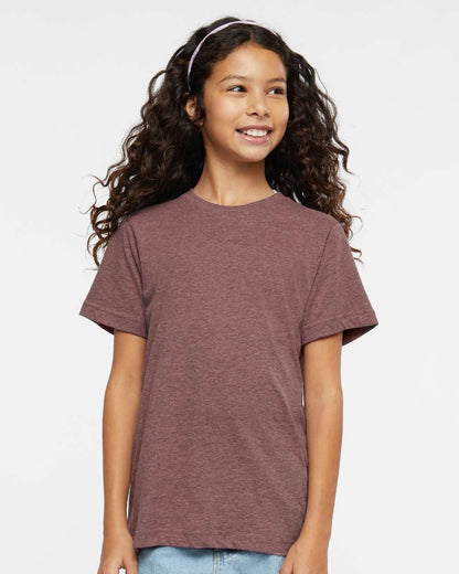 LAT Youth Fine Jersey Tee 6101 #colormdl_Sangria Blackout