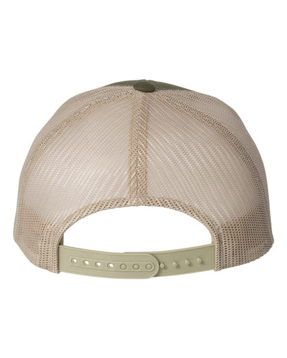 YP Classics Retro Trucker Cap 6606 #color_Moss/ Khaki