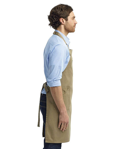 Artisan Collection by Reprime Chino Bib Apron RP132 #colormdl_Khaki