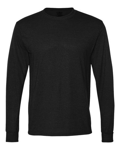 JERZEES Unisex Dri-Power® Performance Long Sleeve T-Shirt 21MLR #color_Black