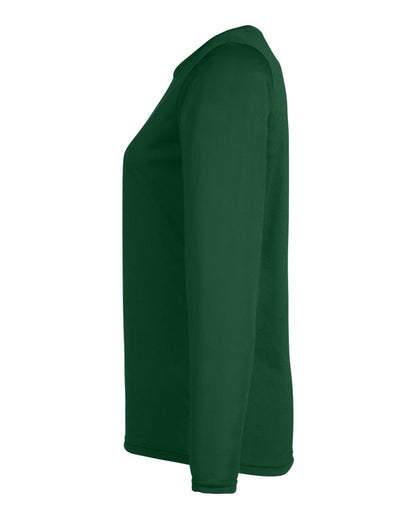 Under Armour Women's Team Tech™ Long Sleeve T-Shirt 1376852 #color_Forest Green/ White