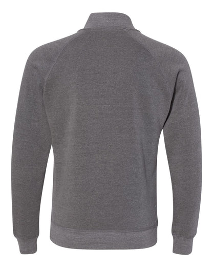 J. America Men's Triblend Quarter-Zip Sweatshirt 8869 #color_Smoke Triblend