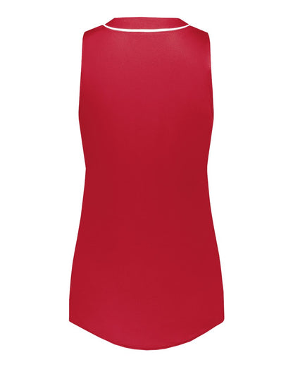 Augusta Sportswear Women's Cutter Jersey 6913 #color_Scarlet/ White