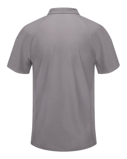 Red Kap Men's Performance Knit® Flex Series Active Polo SK92 #color_Grey