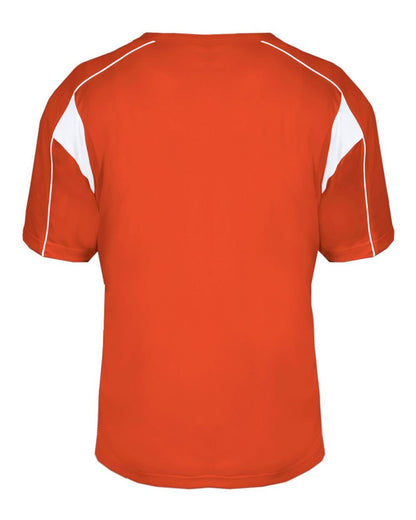 Alleson Athletic Men's B-Core Pro Placket Jersey 7937 #color_Burnt Orange/ White