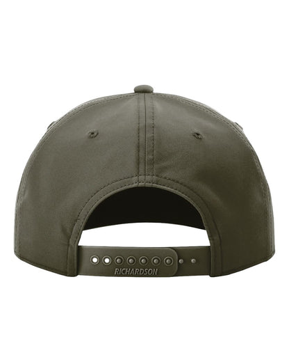 Richardson Five Panel Classic Rope Cap 258 #color_Dark Olive Green/ White
