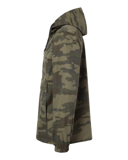 Independent Trading Co. Men's Nylon Anorak EXP94NAW #color_Forest Camo