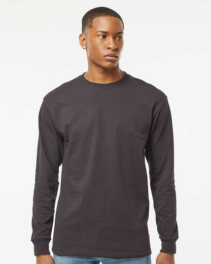 M&O Unisex Gold Soft Touch Long Sleeve T-Shirt 4820 #colormdl_Charcoal