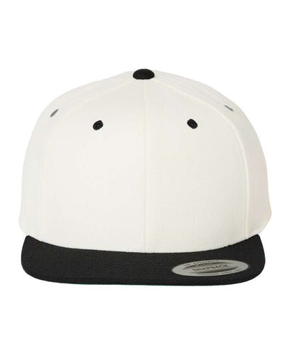 YP Classics Premium Flat Bill Snapback Cap 6089M #color_Natural/ Black