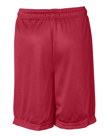 Badger Youth Mini Mesh 6'' Inseam Shorts 2237 #color_Red