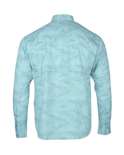 Paragon Men's Buxton Sublimated Fishing Shirt 709 #color_Aqua Blue
