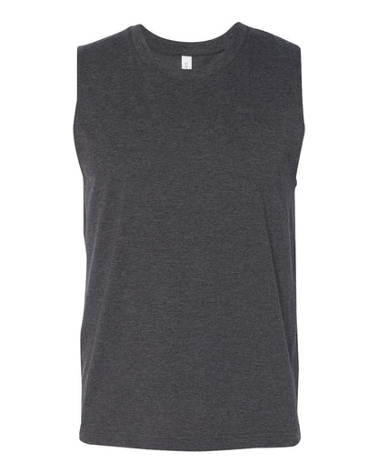 BELLA + CANVAS Jersey Muscle Tank 3483 #color_Dark Grey Heather