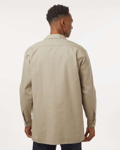 Dickies Men's Tall Industrial Long Sleeve Work Shirt L535T #colormdl_Desert Sand