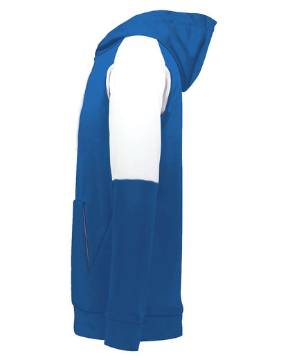 Holloway Youth Blue Chip Hooded Sweatshirt 222640 #color_Royal/ White