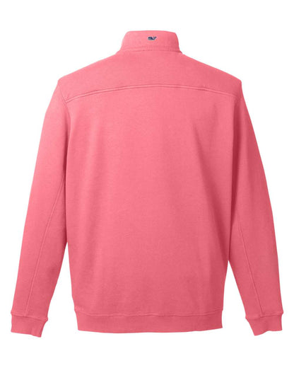 vineyard vines Men's Collegiate Shep Quarter-Zip Sweatshirt K002712 #color_Jetty Red