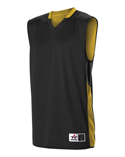 Alleson Athletic Single Ply Reversible Jersey 589RSP #color_Black/ Gold