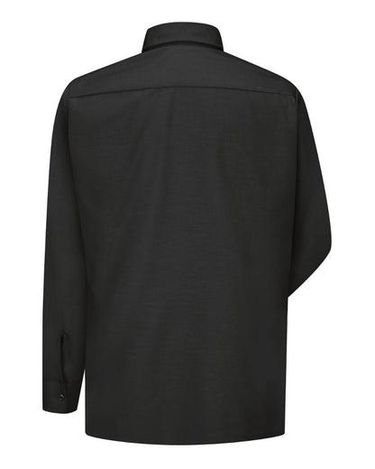 Red Kap Men's Tall Ripstop Long Sleeve Shirt SY50T #color_Black