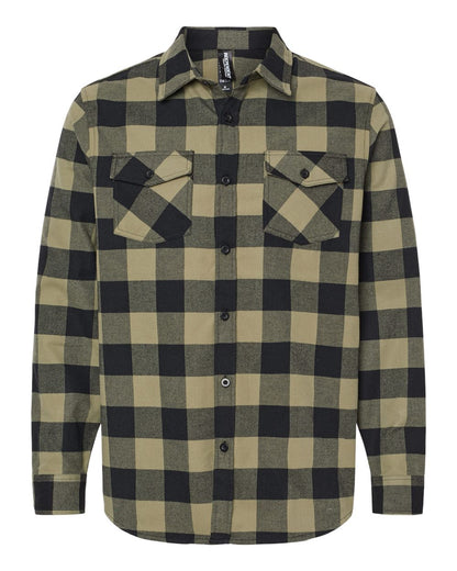 Independent Trading Co. Flannel Shirt EXP50F #color_Olive/ Black