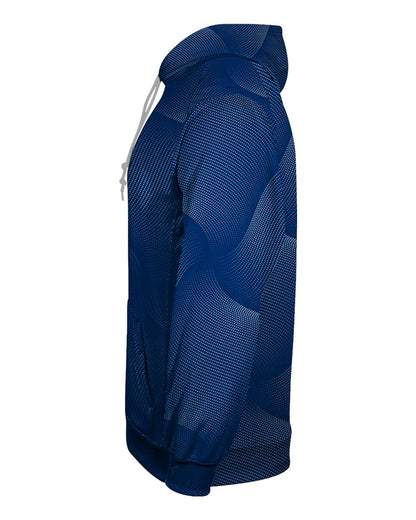 Badger Men's Warp Hooded Sweatshirt 1413 #color_Royal