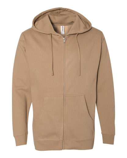 Independent Trading Co. Midweight Full-Zip Hooded Sweatshirt SS4500Z #color_Sandstone