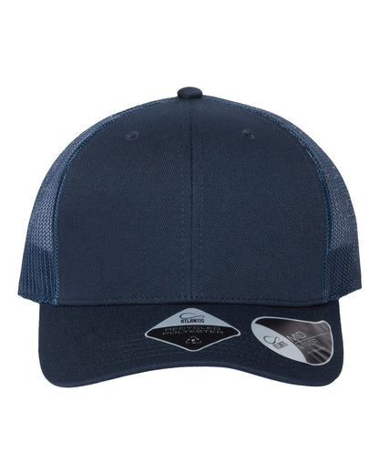 Atlantis Headwear Sustainable Trucker Cap BRYCE #color_Navy/ Navy