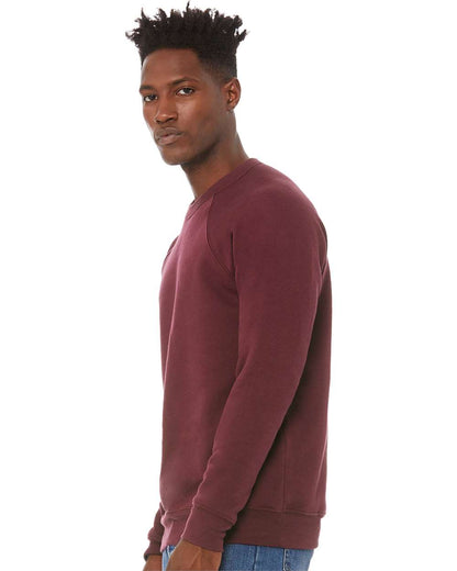 BELLA + CANVAS Sponge Fleece Raglan Crewneck Sweatshirt 3901 #colormdl_Maroon