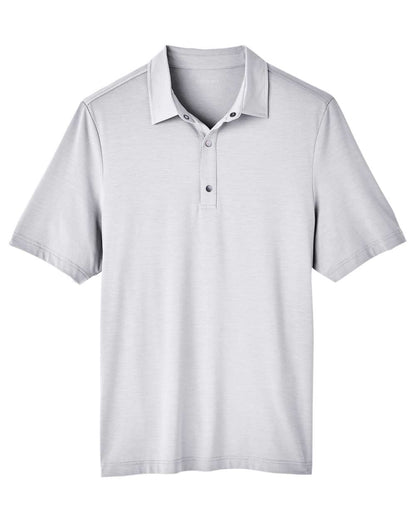 North End Men's JAQ Snap-Up Stretch Performance Polo NE100 #color_Platinum