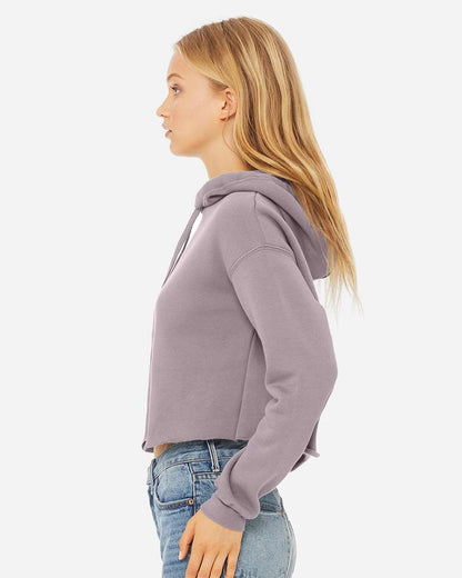 BELLA + CANVAS Women's Crop Fleece Hoodie Sweatshirt 7502 #colormdl_Storm