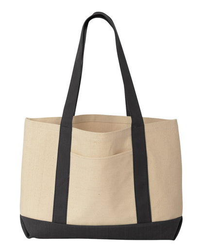 Liberty Bags Leeward Boater Tote 8869 #color_Natural/ Black