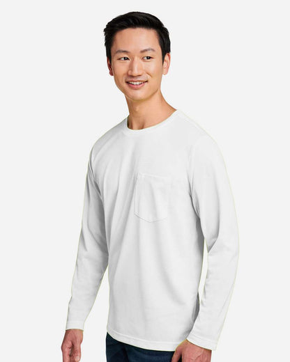 Harriton Unisex Charge Snag and Soil Protect Long Sleeve T-Shirt M118L #colormdl_White