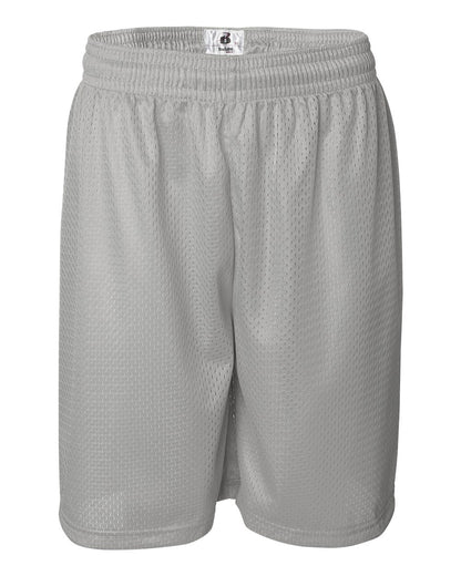 Badger Pro Mesh 9" Shorts 7209 #color_Silver