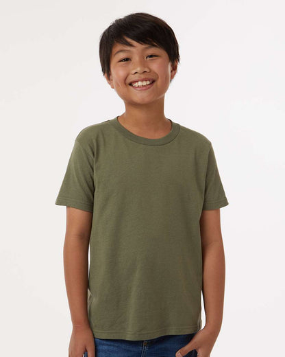Tultex Youth Fine Jersey T-Shirt 235 #colormdl_Military Green