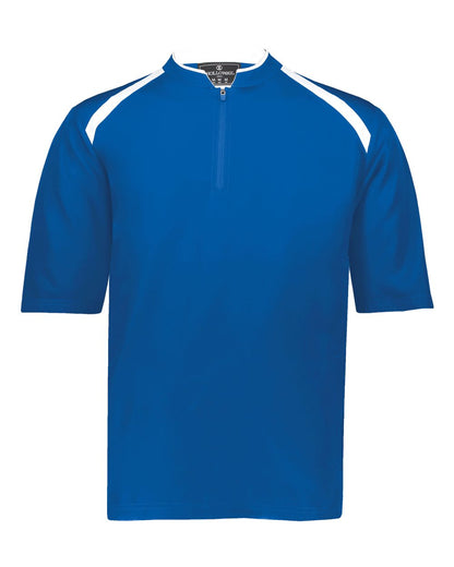 Holloway Men's Clubhouse Short Sleeve Quarter-Zip Pullover 229581 #color_Royal/ White