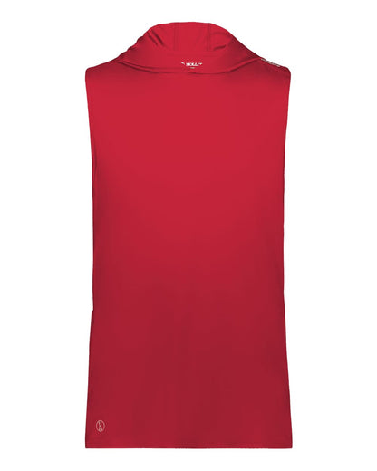 Holloway Unisex CoolCore® Sleeveless Hooded T-Shirt 222590 #color_Scarlet