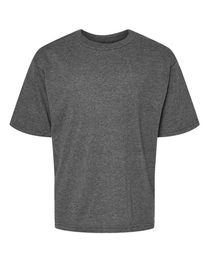 M&O Youth Gold Soft Touch T-Shirt 4850 #color_Dark Heather