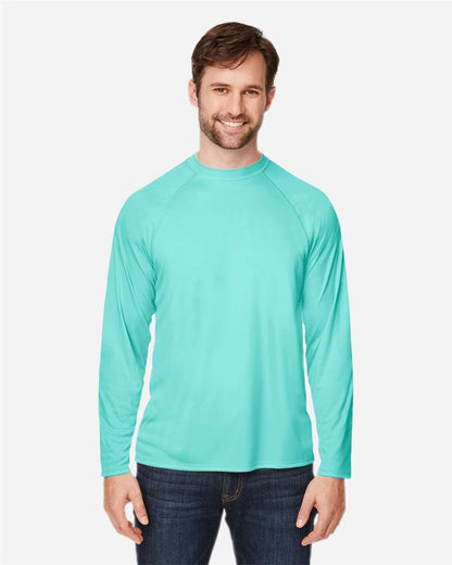 CORE365 Unisex Ultra UVP™ Marina Raglan Long Sleeve T-Shirt CE110 #colormdl_Sea Glass