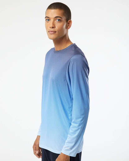 Paragon Unisex Barbados Performance Pin Dot Long Sleeve T-Shirt 225 #colormdl_Navy/ Blue Mist