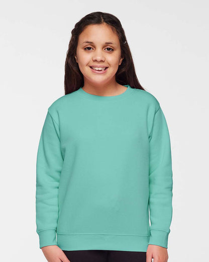 LAT Youth Elevated Fleece Crewneck Sweatshirt 2225 #colormdl_Saltwater