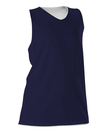 Alleson Athletic Women's Reversible Racerback Tank 506CRW #color_Navy/ White