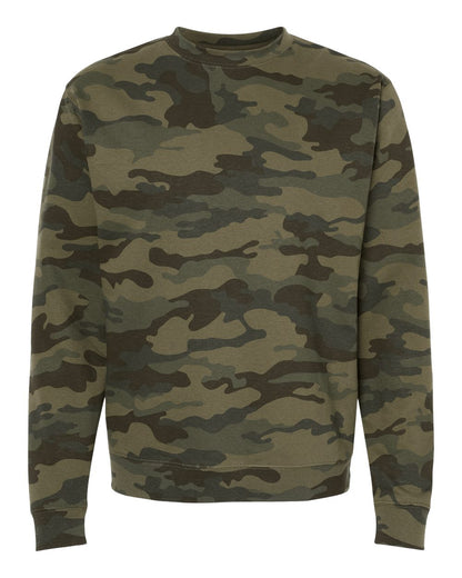 Independent Trading Co. Unisex Midweight Crewneck Sweatshirt SS3000 #color_Forest Camo