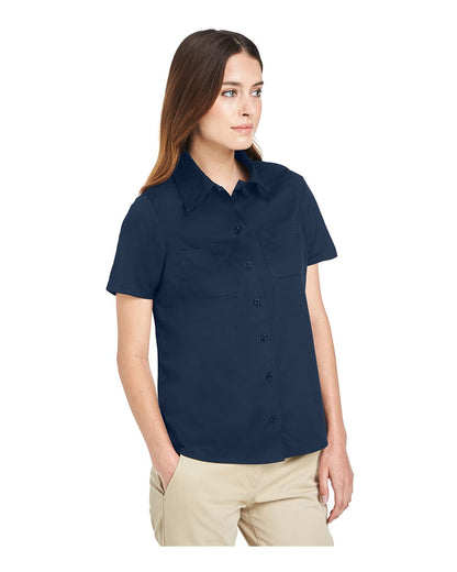 Harriton Women's Advantage IL Short Sleeve Dress Shirt M585W #colormdl_Dark Navy