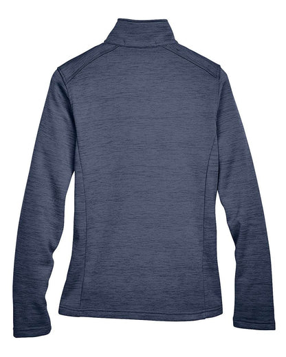 Devon & Jones Women's Newbury Mélange Fleece Quarter-Zip Pullover DG798W #color_Navy Heather